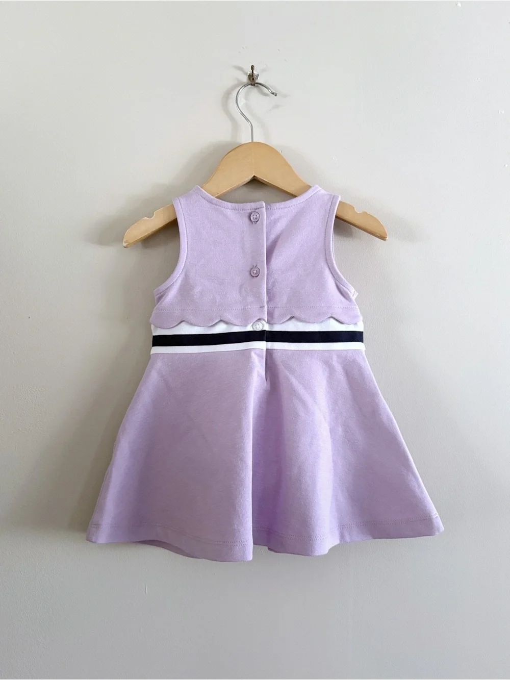 Janie and Jack Baby Girl Dress Bloomer Set 6-12M Lavender Scallop Bow Preppy NWT